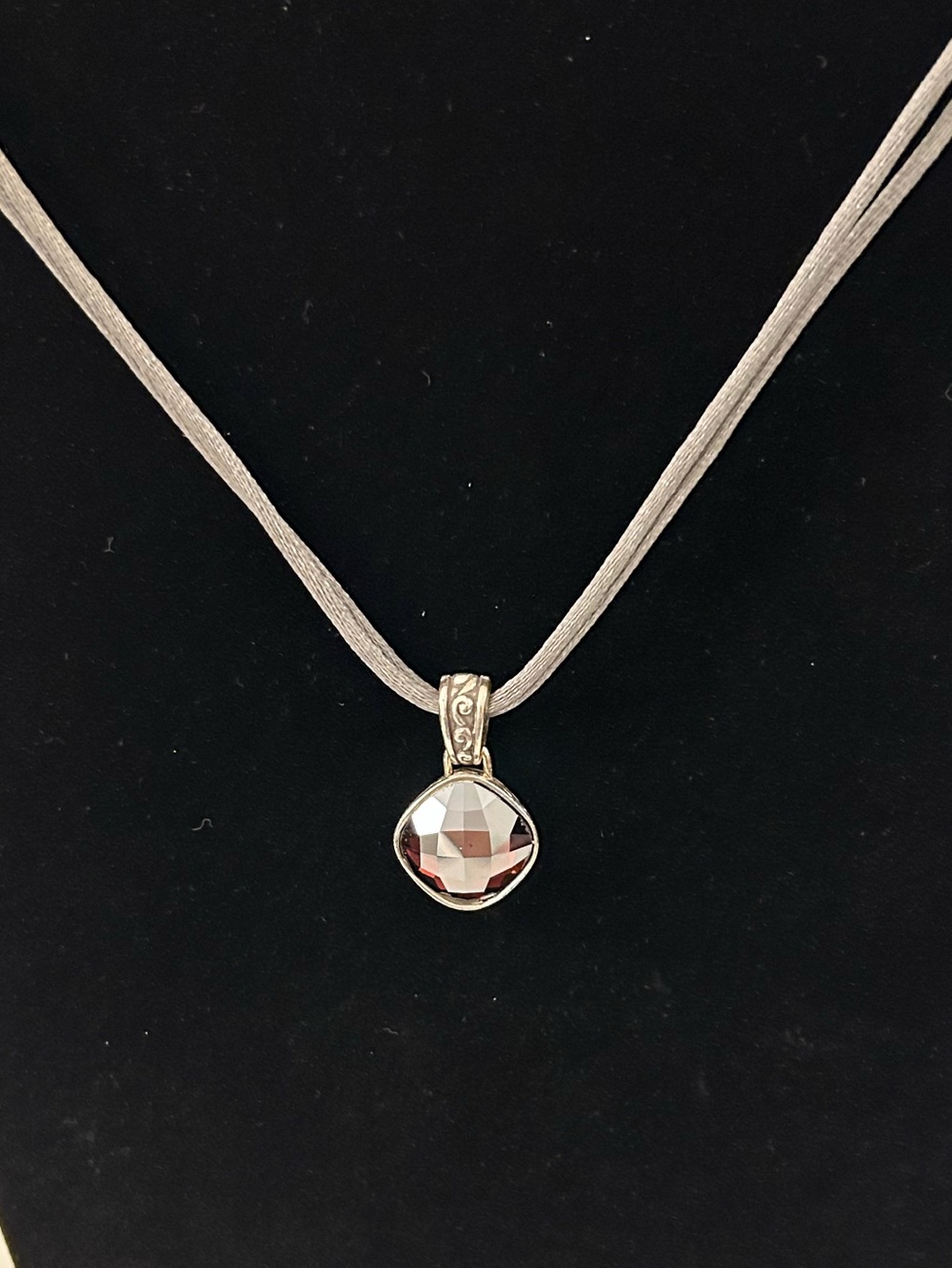Brighton Silver-Tone Faceted Crystal Pendant Necklace - Women Jewelry